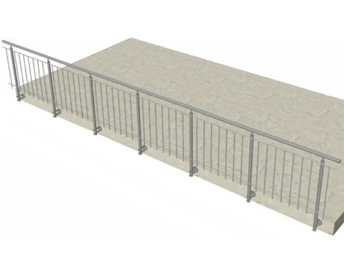 Metallgeländer auf einer Betonterrasse