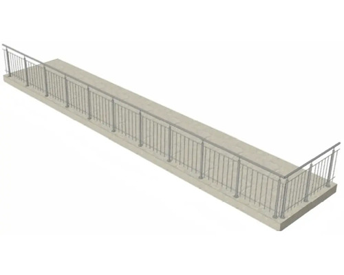 Geländer aus Metall an Gehweg