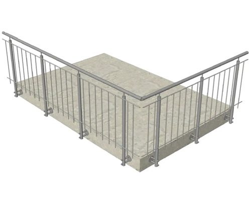 Geländer aus Stahl auf Betonoberfläche