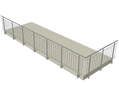 Brücke mit Geländer aus Metall