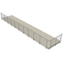 Pertura Geländer-Komplettset Vesta L-Form Edelstahl mit Rundstäben für Seitenmontage B: 12 m