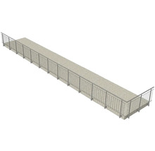 Pertura Geländer-Komplettset Vesta L-Form Edelstahl mit Rundstäben für Seitenmontage B: 14 m