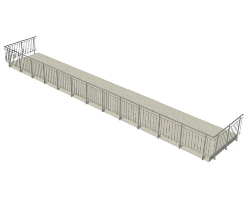 Lange Brücke mit Geländer