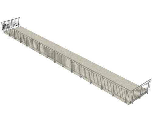 Lange Brücke mit Geländer