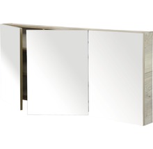 Spiegelschrank Sanox 140 x 13 x 65 cm eiche natur 3-türig