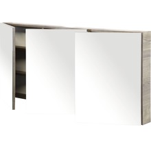 Spiegelschrank mit drei Türen und Regalen