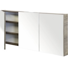 Spiegelschrank mit drei Türen und Regalböden