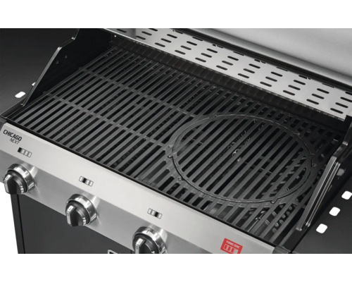 Grill mit Grillrost und Warmhalterost