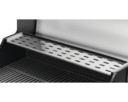 Grill mit Warmhalterost aus Metall