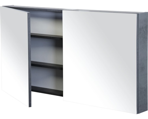 Spiegelschrank mit zwei Türen und Innenfächern