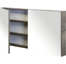 Spiegelschrank mit Holzdekor und Ablageflächen