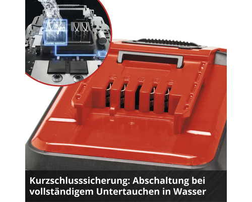 Akkuschutz vor Kurzschluss durch Abschaltung bei Untertauchen in Wasser