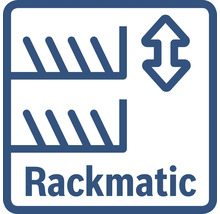Rackmatic Symbol für Höhenverstellbarkeit
