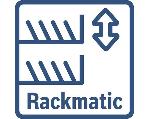 Rackmatic Symbol für Höhenverstellbarkeit