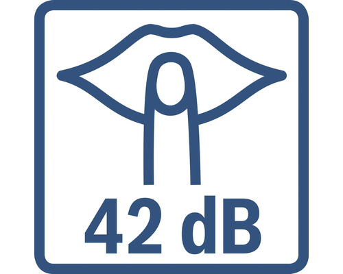 Symbol für Geräuschpegel 42 Dezibel
