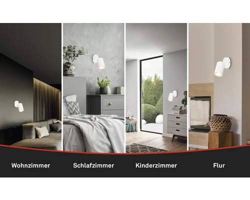 Wandleuchte in Wohnzimmer, Schlafzimmer, Kinderzimmer und Flur