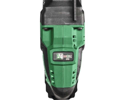 Ansicht von oben auf eine Bohrmaschine mit Auto-Stopp Funktion.