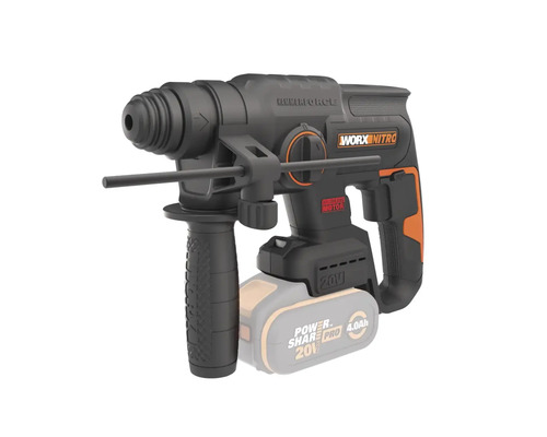 Hammerbohrmaschine mit Zusatzhandgriff und Akku