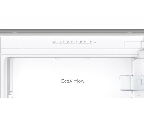 Innenraum eines Kühlschranks mit Temperaturregler und EcoAirflow-System