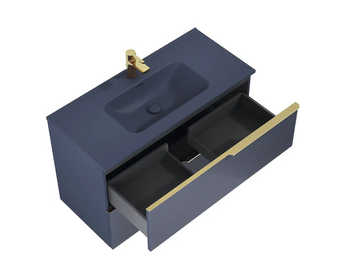 Waschtischunterschrank mit Waschbecken und Schubladen