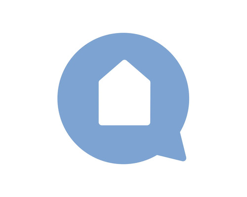 Haus-Symbol in Sprechblase
