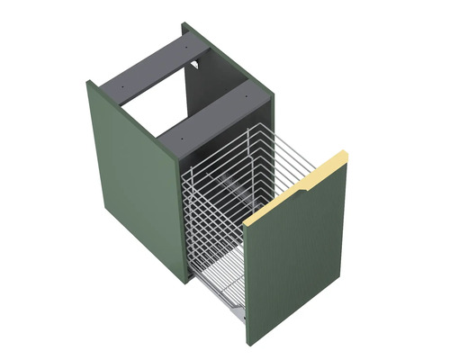 Küchenschrank mit ausziehbarem Drahtkorb