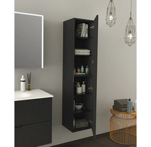 Jungborn Hochschrank QUATTRO/SEDICI BxHxT 35 x 160 x 35 cm Frontfarbe schwarz matt 55708