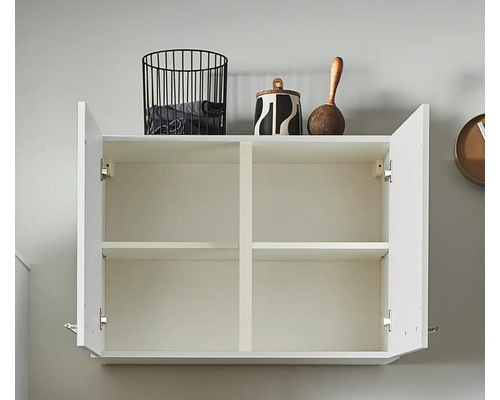 Offener Wandschrank mit vier Fächern