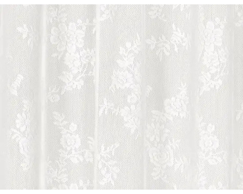 Gardine aus weißer Spitze mit Blumenmuster