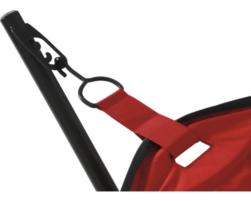 Detailansicht einer Wäschespinne mit Aufhängung