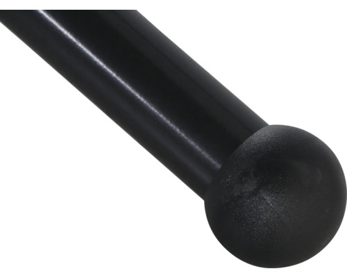 Detailansicht eines Möbelfußes aus Kunststoff