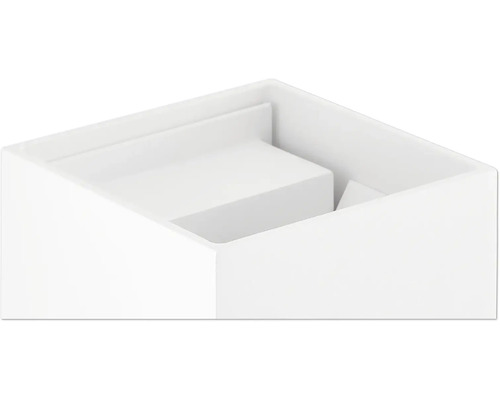 Weiße Aufbewahrungsbox mit Fächern