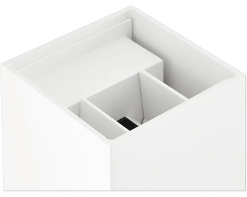 Weiße Außenwandleuchte mit Fächern