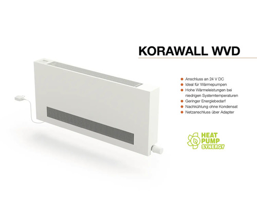 Korawall WVD Niedertemperatur Heizkörper für Wärmepumpen
