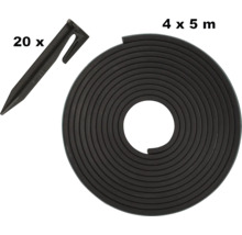 Rasenkante, 4 x 5 Meter, mit 20 Rasenkantenbefestigungen