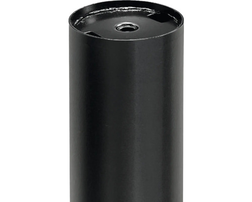 Schwarzes Metallrohr mit Öffnung oben