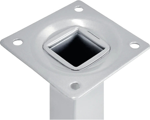 Metallmöbelfuß mit quadratischer Montageplatte