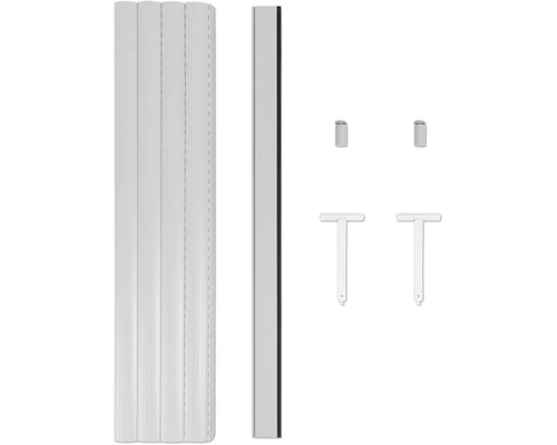 Duschwand mit Seitenwand und Montagezubehör