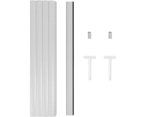 Duschabtrennung mit Schiebetür und Befestigungselementen