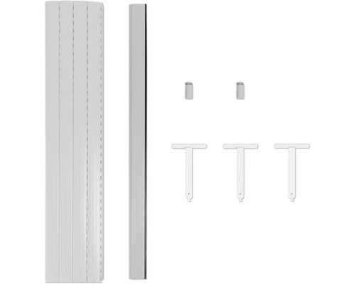 Wandschiene mit Einhängeprofilen und Regalböden für die Wandmontage