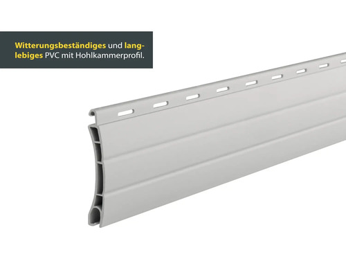 Kunststoff Fassadenverkleidung mit Hohlkammerprofil