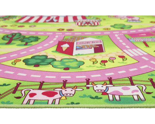 Spielteppich mit Tiermotiven und Straßen