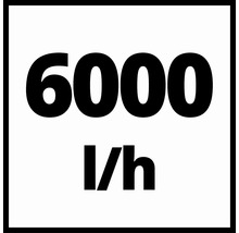 Symbol für eine Fördermenge von 6000 Liter pro Stunde