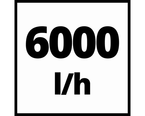 Symbol für eine Fördermenge von 6000 Liter pro Stunde