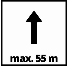 Symbol: Pfeil nach oben, maximale Entfernung 55 Meter
