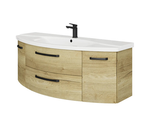 Waschtischunterschrank mit zwei Schubladen, Waschbecken und Armatur