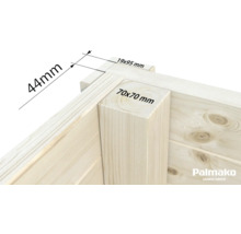 Gartenhaus Palmako Andrea 11,2 m² Schiebetür Isolierglas inkl. Fußboden 434 x 402 cm braun