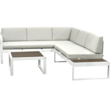 Gartenlounge-Set mit Ecksofa und Couchtisch