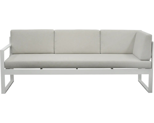 Gartensofa mit Aluminiumrahmen und drei Sitzkissen