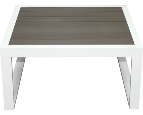 Quadratischer Gartentisch mit Holzoptik